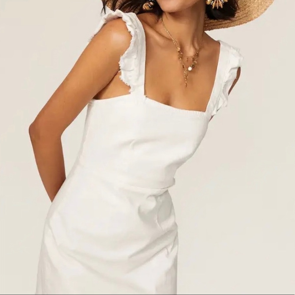 Show Me Your Mumu Ruthie White Denim Dress